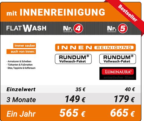 FLATWASH – die Flatrate für die Autowäsche